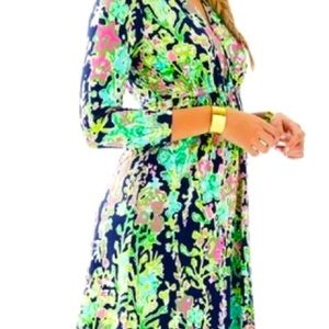 NWT RARE LILLY PULITZER ALEXANDRA DRESS BRIGHT NAVY SOUTHERN CHARM HOLY GRAIL
